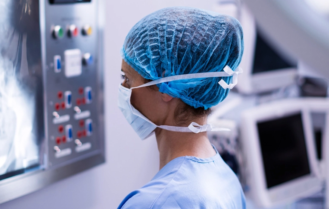 doctor looking at x-ray