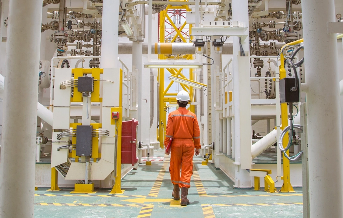 worker at industrial plant