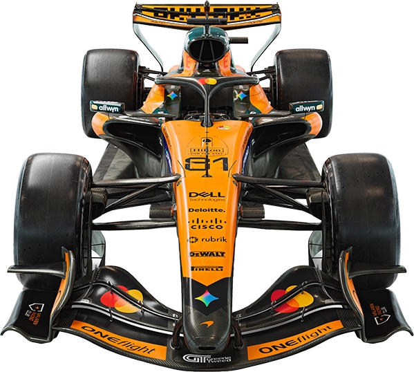 McLaren race car - front view